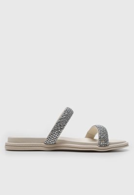 Rasteira Aberta Beira Rio Pedrarias Off-White