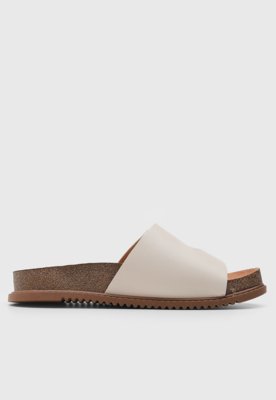 Rasteira Aberta Feminina Beira Rio Tiras Largas Off-white