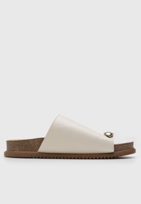 Rasteira Beira Rio Aberta Tiras Cruzadas Off-White