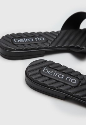 Rasteira Feminina Beira Rio Aberta Preta