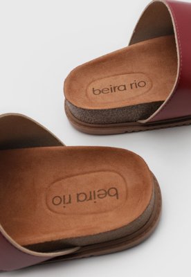 Rasteira Feminina Beira Rio Aberta Vermelha