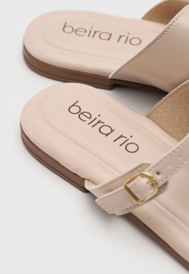 Rasteira Feminina Beira Rio Detalhe Metálico Nude