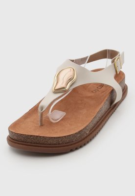 Rasteira Feminina Beira Rio Fechada Off-White