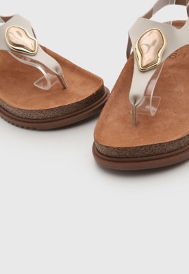 Rasteira Feminina Beira Rio Fechada Off-White