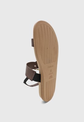 Rasteira Feminina Beira Rio Fivela Marrom