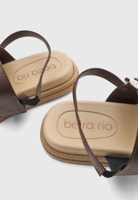 Rasteira Feminina Beira Rio Fivela Marrom