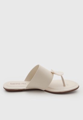 Rasteira Feminina Beira Rio Tira Larga Off-White