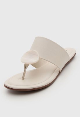 Rasteira Feminina Beira Rio Tira Larga Off-White