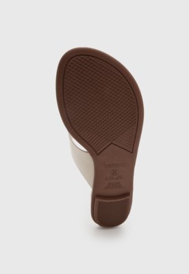 Rasteira Feminina Beira Rio Tira Larga Off-White