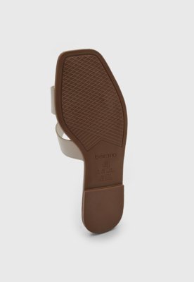 Rasteira Feminina Beira Rio Tiras Cruzadas Off-White