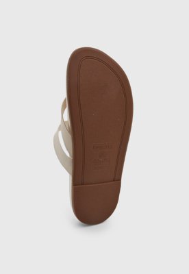 Rasteira Feminina Beira Rio Tiras Fina Off-White