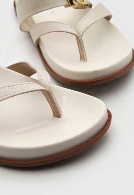 Rasteira Feminina Beira Rio Tiras Fina Off-White