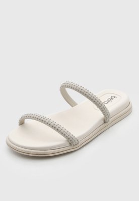 Rasteira Feminina Beira Rio Tiras Finas Off-White