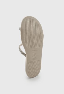 Rasteira Feminina Beira Rio Tiras Finas Off-White