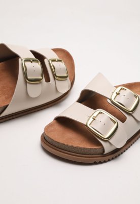 Rasteira Papete Beira Rio Fivela Off-White
