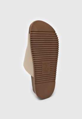 Rasteira Papete Beira Rio Tiras De Fivela Off-White