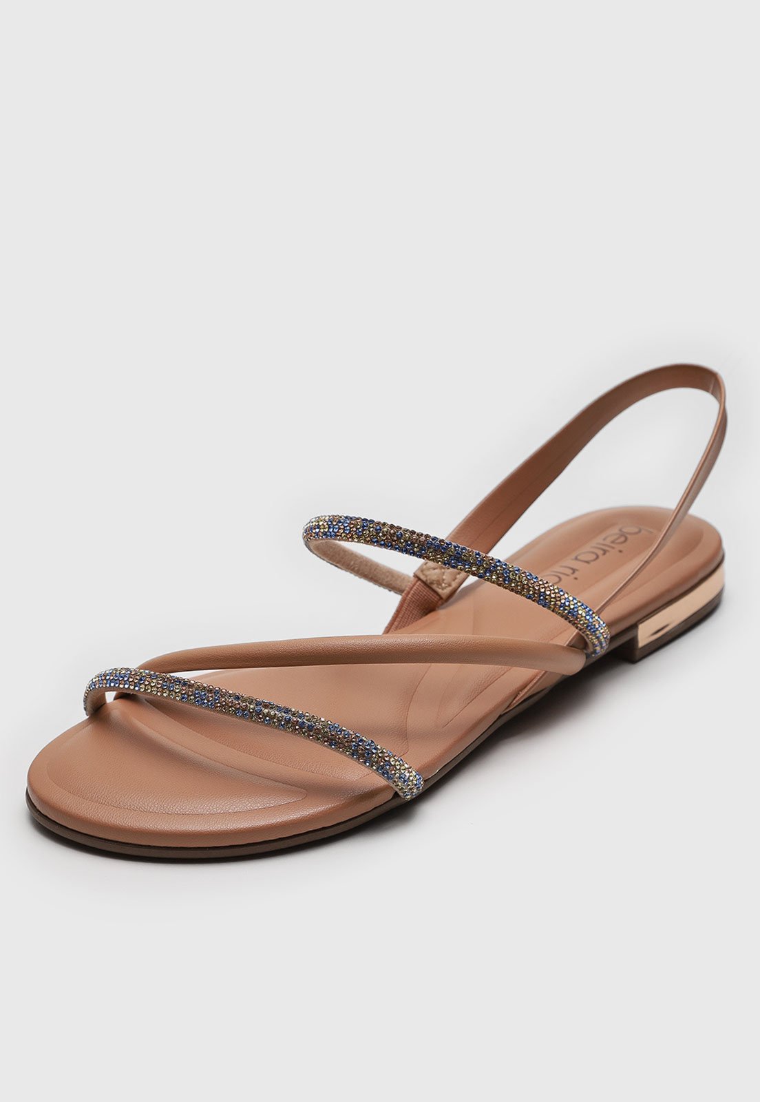 Rasteirinha Beira Rio Tira Hotfix Nude - Compre Agora | Dafiti Brasil