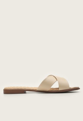 Rasteirinha Beira Rio Tiras Cruzadas Off-White