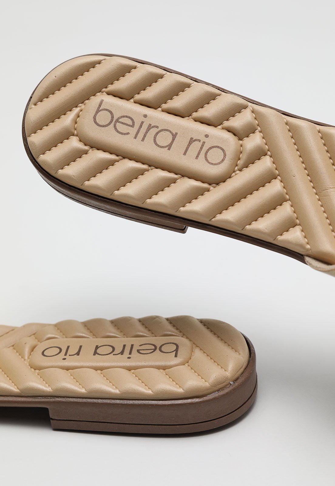 Rasteirinha Feminina Beira Rio Tira Metalizada Dourada - Compre Agora ...