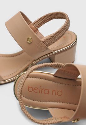 Sandália Beira Rio Elástico Bege