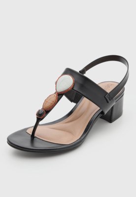 Sandália Beira Rio Salto Bloco Preta
