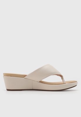 Sandália Feminina Beira Rio Anabela Off-White