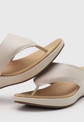 Sandália Feminina Beira Rio Anabela Off-White