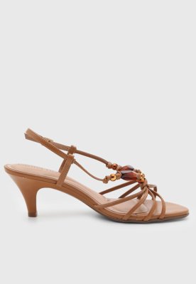 Sandália Feminina Beira Rio Pedraria Camel