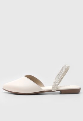 Sapatilha Beira Rio Elástico Off-White
