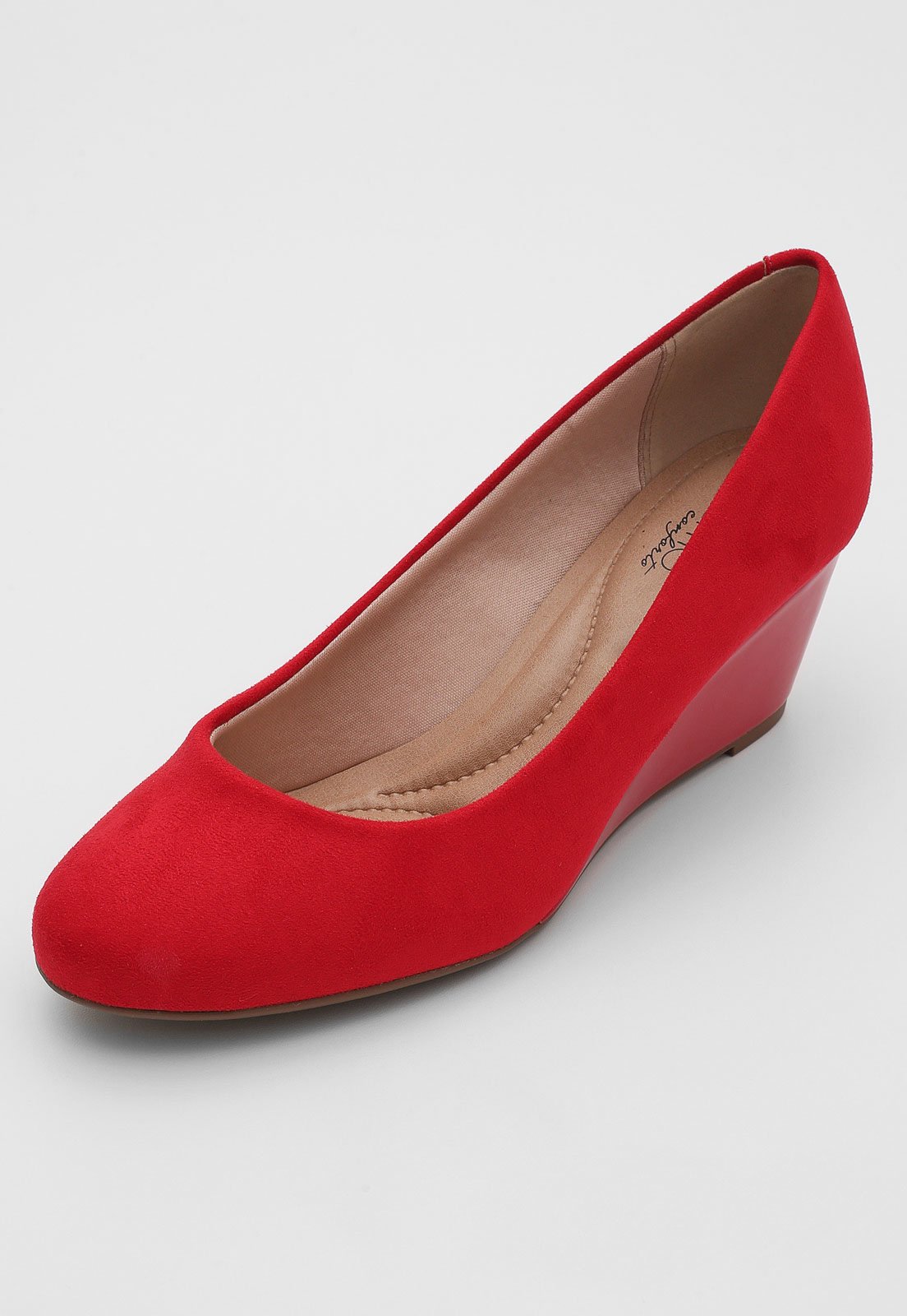 scarpin beira rio conforto vermelho