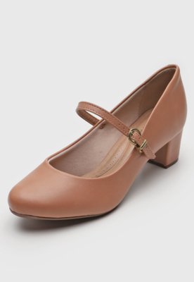 Scarpin Beira Rio Boneca Nude