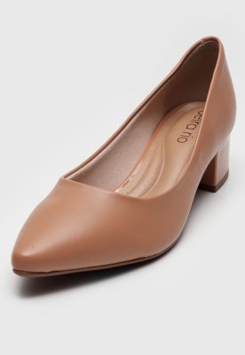 Scarpin Beira Rio Liso Nude
