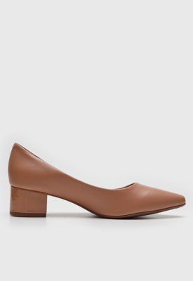 Scarpin Beira Rio Liso Nude
