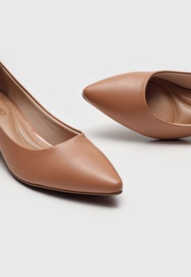 Scarpin Beira Rio Liso Nude