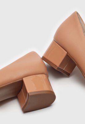 Scarpin Beira Rio Liso Nude