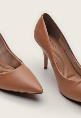 Scarpin Beira Rio Liso Nude