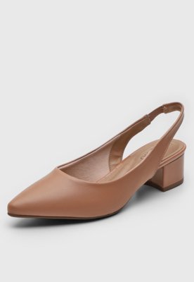 Scarpin Beira Rio Salto Grosso Nude