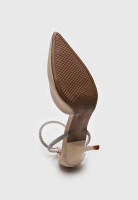 Scarpin Beira Rio Tira Hotfix Off-White