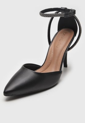 Scarpin Beira Rio Tira Hotfix Preta