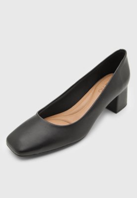 Scarpin Feminino Beira Rio Salto Bloco Preto