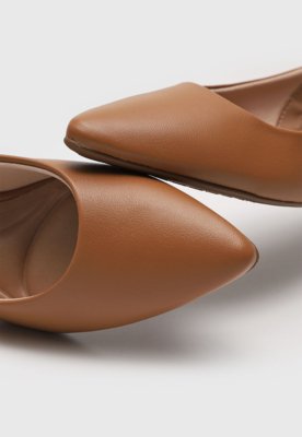 Scarpin Slingback Beira Rio Lisa Caramelo