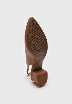 Scarpin Slingback Beira Rio Lisa Caramelo