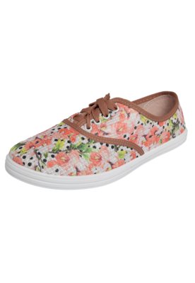 tenis floral feminino beira rio