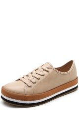 tenis flatform marrom