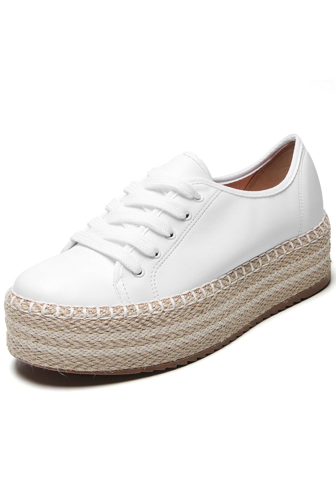 Tenis branco com hot sale solado de corda