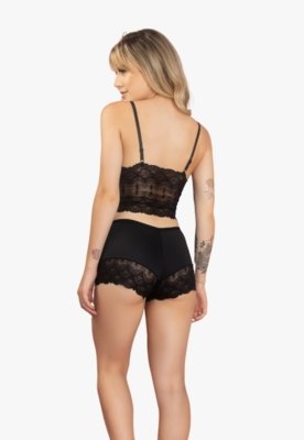 Baby Doll Bella Fiore Modas Rendado Andreza Preto