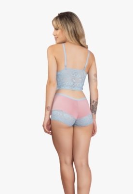 Baby Doll Bella Fiore Modas Rendado Andreza Rosa