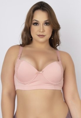 Soutien Bella Fiore Modas Reforçado com Renda e Bojo Rosê