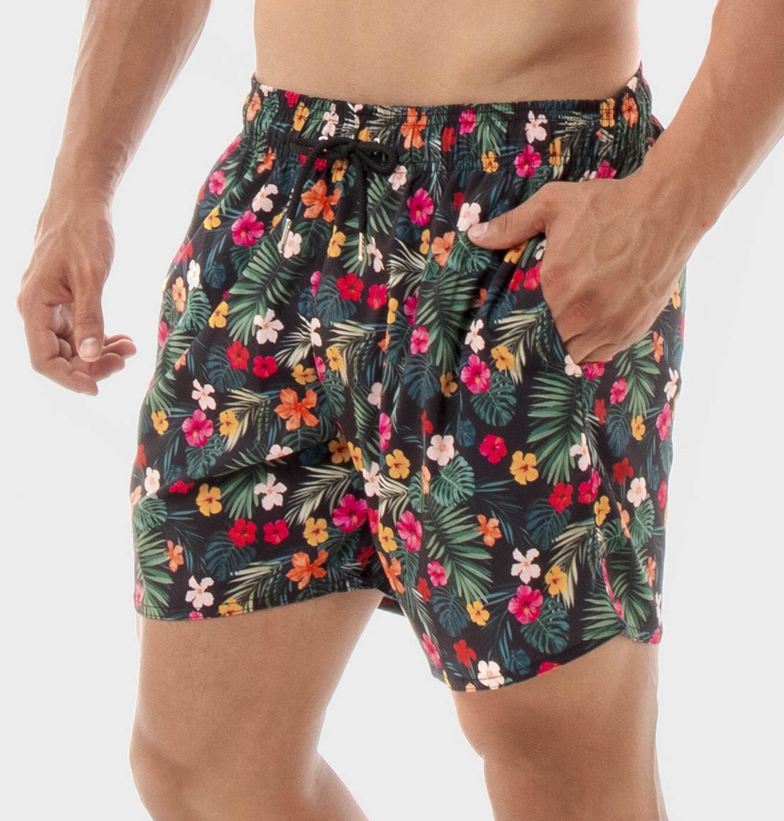 Shorts Masculino Praia Floral Color Short Benellys Preto - Compre Agora ...