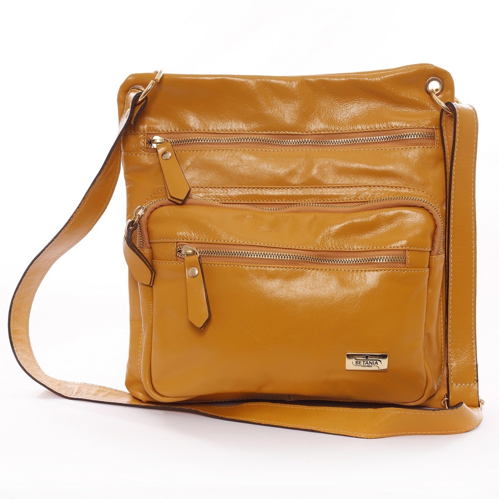 light brown leather bolsa